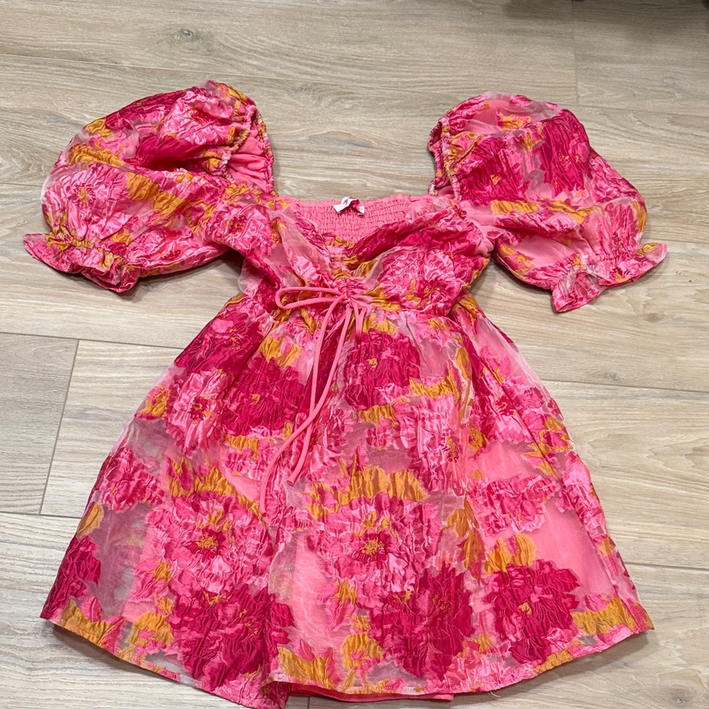 Buddy Love  Women’s Floral Pink and Yellow Dress